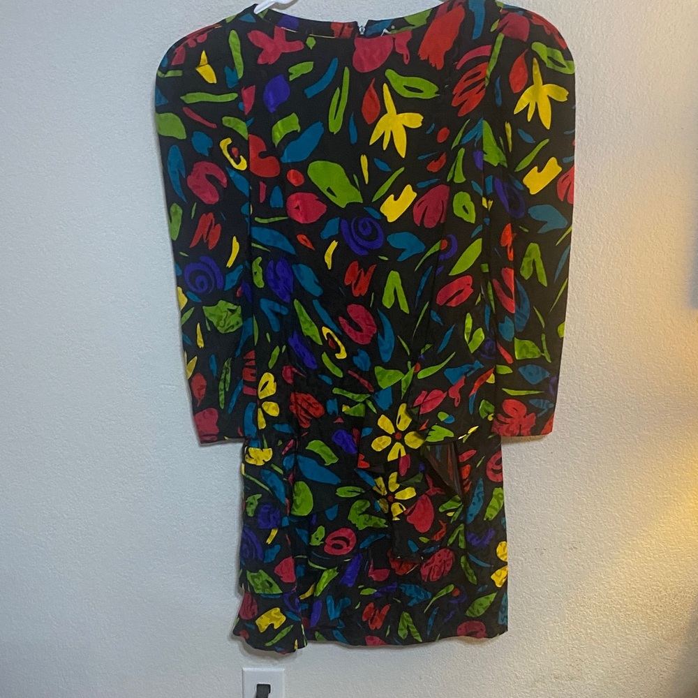 Vintage Scaasi Boutique Floral Ruffles Straight Out of the 80’s—RARE